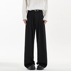 Green Black Suit Pants Men Fashion Society Mens Dress Pants Korean Loose Wide Leg Pants Mens Office Formal Trousers M-3XL voguable