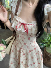 Voguable Summer French Elegant Floral Midi Dress Beach Style Korean Fashion Lace Dress Evening Party Sexy Sleeveless Dress Woman Chic voguable