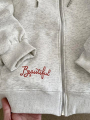 Kawaii Print Bow Hoodies Women Sweet Lace Patchwork Long Sleeve Cute Sweatshirts Japan Loose Pockets Letter Female Zipper Tops voguable