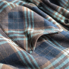 New Fleece Thickened Maillard Plaid Shirts for Men and Women Loose Lapel Button Casual Warm Long Sleeve Mens Shirts Jacket voguable