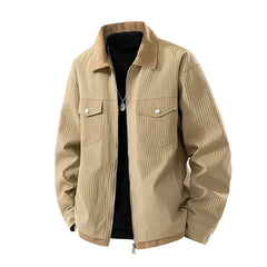 Simple and Premium Jackets Men's Lapel Jacket Men's Korean Version Solid Color Loose Casual Versatile Commuting Men's Jacket voguable