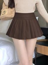 Retro Faux Woolen Pleated Skirt Women Sweet Slim Sexy Mini A Line Skirts Preppy Style High Waist Fall Winter Korean Skirt voguable