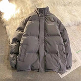 Winter Lamb Fleece Warm Parkas Women Solid Loose Stand Collar Zipper Casual Puffer Jacket Y2K Korean Preppy All Match Down Coats voguable