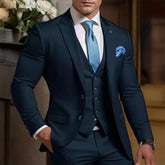 Voguable Elegant Suit for Best Man Tailor Made Formal Men's Suit 3 Piece Blazer Vest Pant Suits Wedding Tuxedo Groom Custom Outfit Party voguable