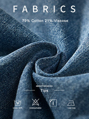 New Denim Cotton Men's Shirt Long Sleeve Black Blue Drop Shoulder Button Pockets Cowboy Loose Casual Work Jeans Shirts voguable