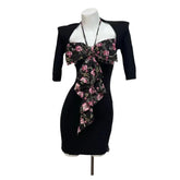 Voguable Japanese Retro Subculture Slim-fit Dress Vintage Bow Design Harajuku Hottie Bag Hip Skirts Women's Sexy Hollow-out Y2k Dresses voguable