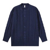 Korean Fashion Men Cardigan Light Luxury Knitted O Neck Long Sleeve Sweater Coat Autumn Premium Quality Jacquard Knitwear M-3XL voguable