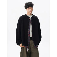 Jacket men Stand Up Collar Single Breasted Fake Two Piece Jacket Autumn Thin Ethnic Print Patchwork Mens Outerwear Coat men new voguable