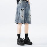 Distressed Denim Shorts mens Ripped Pocket Streetwear Summer Fashion Trendy Urban Vintage Casual Women Men Comfort Stylis voguable
