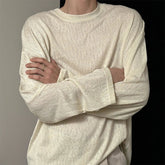 Autumn Laid-back Style Draping Men's T-shirt Luxury Korean Popular O Neck Long Sleeve Tees Leisure Loose Lightweight Basic Shirt voguable