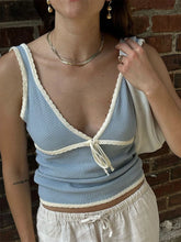 Retro Deep V Neck Crop Top Women Y2k Ruffle Vintage Tank Tops Womens Tie Up Bow Knitted Woman Backless Cute Tops 2024 New voguable