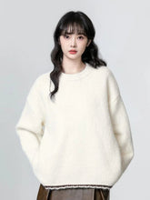 Cute Retro Green Sweaters Women Preppy Style Loose O Neck Long Sleeve Knitted Jumper Japan Vintage Sweet Female Simple Pullovers voguable