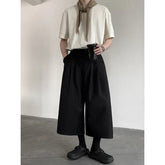 Summer Wide Leg Cropped Pants Comfy Culottes Street Fashion Trendy Loose Fit Casual Trousers Breathable Oversized Style voguable