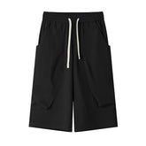 Summer Casual Pants Men Straight Wide Leg Pants Mens Japanese Streetwear Hip-hop Loose Cropped Trousers Man Plus Size 4XL voguable