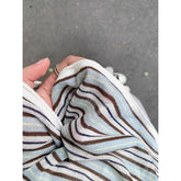 Summer Autumn Sun Protection Long Sleeve Women's Korean Style Color-blocking Striped Ice Silk Loose Top Simple Casual T-Shirt voguable