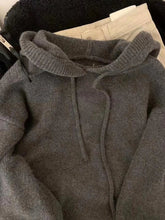 Autumn Knitted Hoodie for Women Korean Loose Thick Warm Casual Sweatshirt Bf Solid Simple Basic All Match Pullover Sweater New voguable