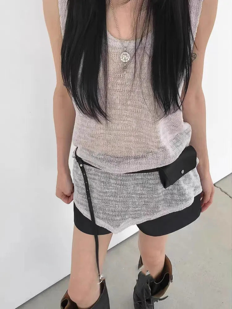 Trendy Y2k Aesthetic Fashion Waist Packs Streetwear Vintage Casual Mini Bags Japanese Women All Match Belt Purses and Handbags voguable