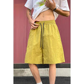 Voguable M-XXXXXL Plus Size Summer Japanese Streetwear Loose Fit Hawaii Shorts with Drawstring Men's Vintage Washed Wide Leg Shorts voguable
