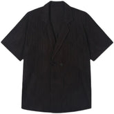 Pleated Shirts Men Pure Color Daily Japanese Commuting Style Simple Advanced Handsome Workout Leisure Baggy Comfortable Harajuku voguable