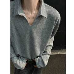 Spring Hoodie Men Oversized Casual Lapel Sweatshirt Men Korean Loose Pullover Hoodie Mens Hoody Male Long Sleeved T-shirt voguable