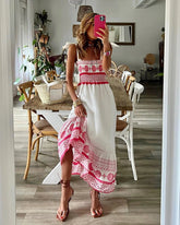 Voguable Print Spaghetti Strap Sexy Long Party Dress Dance Wear Costume Summer Sleeveless Sun Dresses Chic Vestidos New voguable