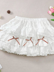 Cute Bow Mini Skirt Women Sweet Fashion High Waist Japan A Line Skirts Casual Chic Summer Female Kawaii Cake Skirt New voguable