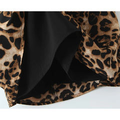 Summer Women O Neck Sleeveless Leopard Print Sling Sexy Dresses High Waist Pencil Mini Robe