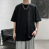 Men Oversized Graphic Solid T Shirts Colorfuls 100% Cotton Mens White Classical Tee Male Short Sleeve O-Neck Tops gotmes-shop