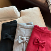 Voguable Sweet Preppy Mini Skirt Women Autumn Winter Bow Solid Cute Student Skirts Casual A Line Female Zipper Simple Short Skirts New voguable