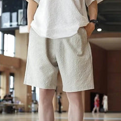 New Men's Summer Shorts Cool Breathable Loose Ultra-thin 5-point Pants Outdoor Travel Casual Drawstring Shorts High quality voguable