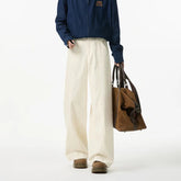Beige Corduroy Pants Men Fashion Retro Casual Pants Men Streetwear Korean Loose Wide Leg Pants Mens Vintage Trousers M-3XL voguable