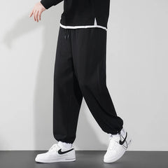 2024 Elegant Fashion Harajuku Slim Fit Ropa Hombre Loose All Match Sport Casual Pants Solid Pockets Straight Cylinder Leggings voguable