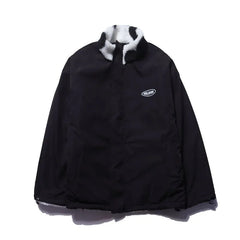 Love Print Lambswool Parkas Women Winter Double Sided Wear Thick Loose Zipper Casual Jacket Bf Harajuku Oversized Warm Outerwear voguable