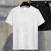 Men T Shirt Summer Cotton Tops Women Solid Color Blank Tshirts O-neck Round Collar Short-Sleeve Couple White Top Tees voguable