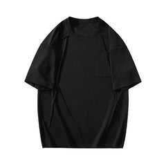 Summer Short Sleeved T-shirt Men Black White Casual T Shirt Streetwear Hip-hop Loose Round Neck Tshirt Mens Top Plus Size 4XL voguable