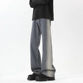 Jeans men New Jacquard Fabric Denim Trousers man Straight Leg Long Pants Autumn Classic Style Casual Jeans for Men Wholesale voguable