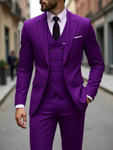 Voguable Classic Wedding Tuxedos Slim Fit Bridegroom For Men 3 Pieces Groomsmen Suit Male Formal Business Men Suits(Jacket+Vest+Pants) voguable