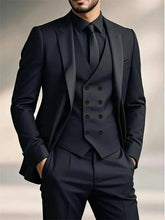 Voguable Purple Slim Fit 3-Piece Men's Suit Groomsmen Slim Fit Suit Men Elegant Suit Wedding Prom Party Outfit (Jacket+Vest+Pants) voguable