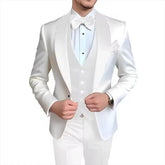 Voguable Luxury Men's Suit Jacket Pants 2 Piece Peak Lapel Business Men Thin Stripe Suit For Groom Wedding Single Breasted Suit voguable