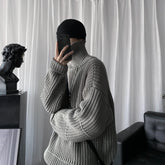 Autumn Winter Mens Casual Turtleneck Pullover Men's Long Sleeve Rollneck Sweater Korean Style Fashion Warm Knitted Sweater voguable