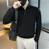 Autumn Winter New Knitwear Solid Long Sleeve Sweaters Men KPOP Fashion Harajuku Ropa Hombre Casual All Match Thick Knitting Tops voguable