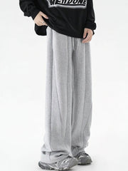 Voguable Y2k Flared Sweatpants Men Streetwear Sport Straight Heavy Duty Wide Leg Casual Pants Outdoor Hiking Long Trousers Male voguable