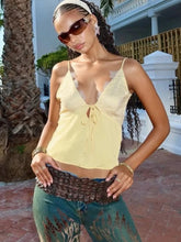 Sexy Mesh Patchwork Camisole Women Shirring Low-Neck Backless Tank Tops Hottie Street Versatile Trend Classic Outfits voguable