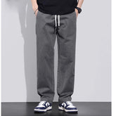 Spring Autumn Korean Straight Leg Wide Pants Vintage Harajuku Slim Fit Ropa Hombre Casual Pants Cotton Loose Pockets Trousers voguable