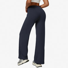 Voguable Women High Waist Yoga Pants Quick Dry Straight Leg Workout Leggings Female Hip Lift Slim Fit Fitness Running Gym Sports Trousers voguable