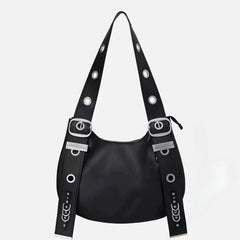 Vintage Punk Grunge Y2k Aesthetic Underarm Bag Korean High-capacity Fashion Casual Crossbody Bags Streetwear Shoulder Handbags voguable