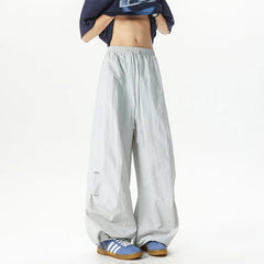 Unisex Pants Wide Leg Athletic Lounge Pants Spring Summer Lightweight Stretch Waist Casual Sportswear Joggers Loose Thin Comfort voguable