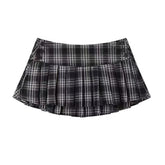 Mini Skirts For Woman Korean Fashion Plaid Skirts Women Y2k Clothes Cute Short Skirts Harajuku Vintage Pleated Skirts Preppy Pbong