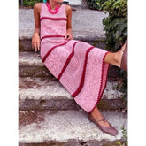 Voguable European and American source manufacturers knitted sweaters contrasting vests hollow dress spring and summer voguable