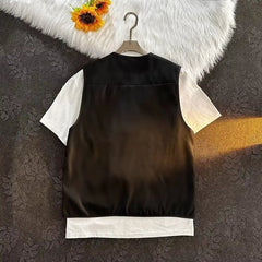 Voguable Japanese Cargo Multi Pocket Camisole Vest Cardigan for Men's Summer Oversized Tank Top Punk Streetwear Zipper Waistcoat voguable